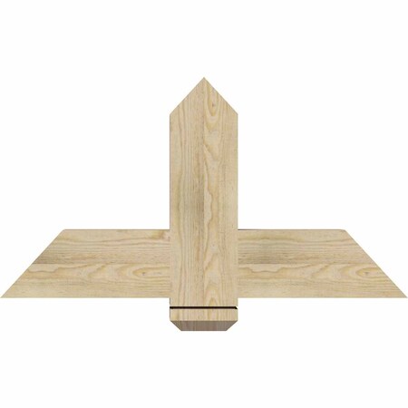 Ekena Millwork Eugene Rough Sawn Timber Gable Bracket, Douglas Fir, 36"W x 19"H x 4"D x 6"F, 13/12 Pitch GBW036X19X0406EUG00RDF